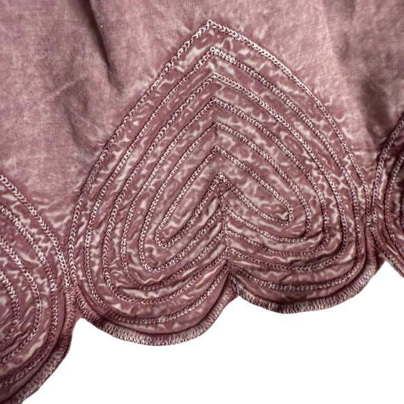 Sea Heidi Heart Quilt Petal Sleeve Tiered Rose Pink Mini Dress Size Small - Picture 11 of 15